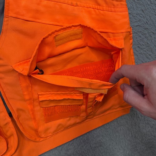 Hunting Vest Mens 2XL Blaze Orange Master Sportsman Outdoors Shooting Pheasant - Picture 4 of 9