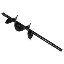 Steel Spiral Drill Bit for Garden Planting Hole Digger Drill Bit Black
