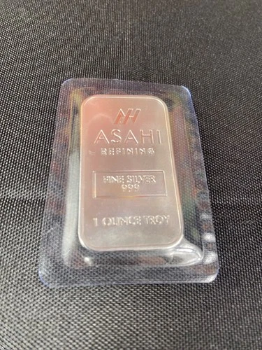 Asahi 1 oz silver bullion bar sealed very nice dual tone frosted