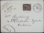 CAD CONTREXEVILLE VOSGES ENVELOPE FOR DUBLIN IRELAND SAGE 25C
