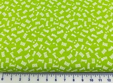 Bernartex Fabrics Quilting Halloween Ghosts Cats Boo Fabric by the Yard Green