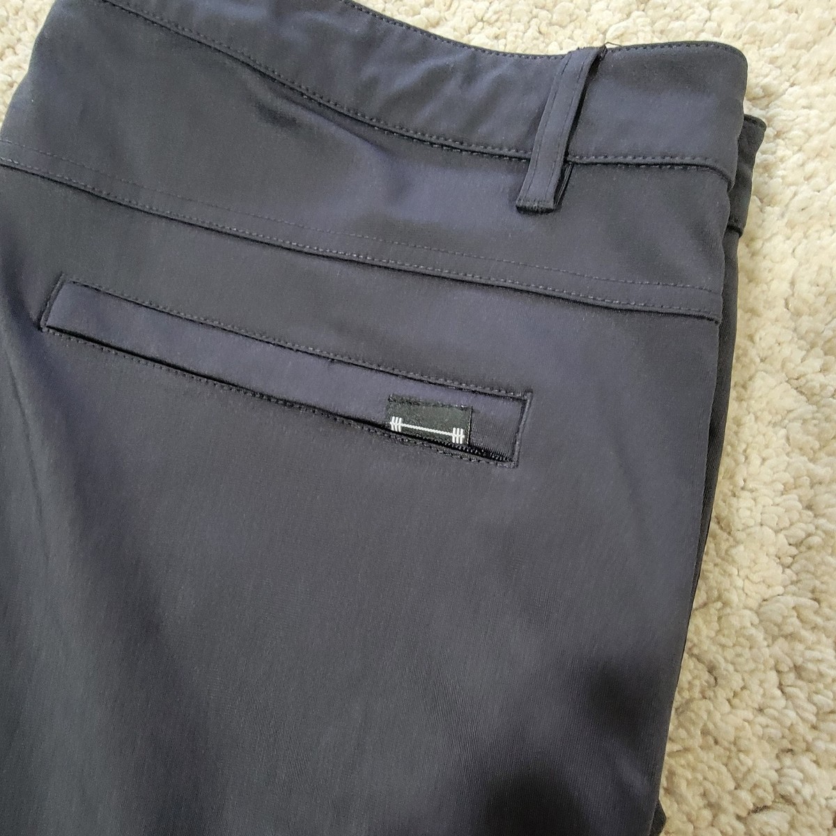 Barbell Apparel Mens Pants 36x32 Black Athletic Stretch Performance Straight Fit View 2