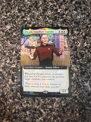 Star Trek MTG Promo Magic Card: Picard Steadfast Captain P 0001 Foil
