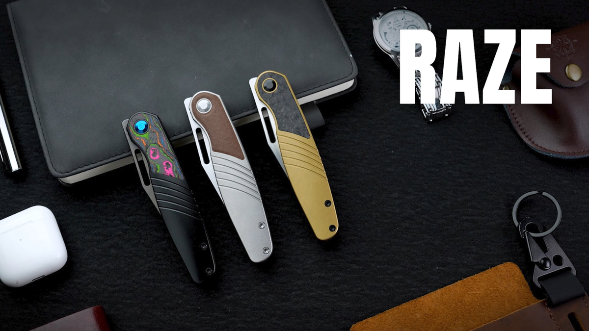 Kizer Raze EDC Folding Pocket Knife S45VN Blade Titanium& Camo 80s