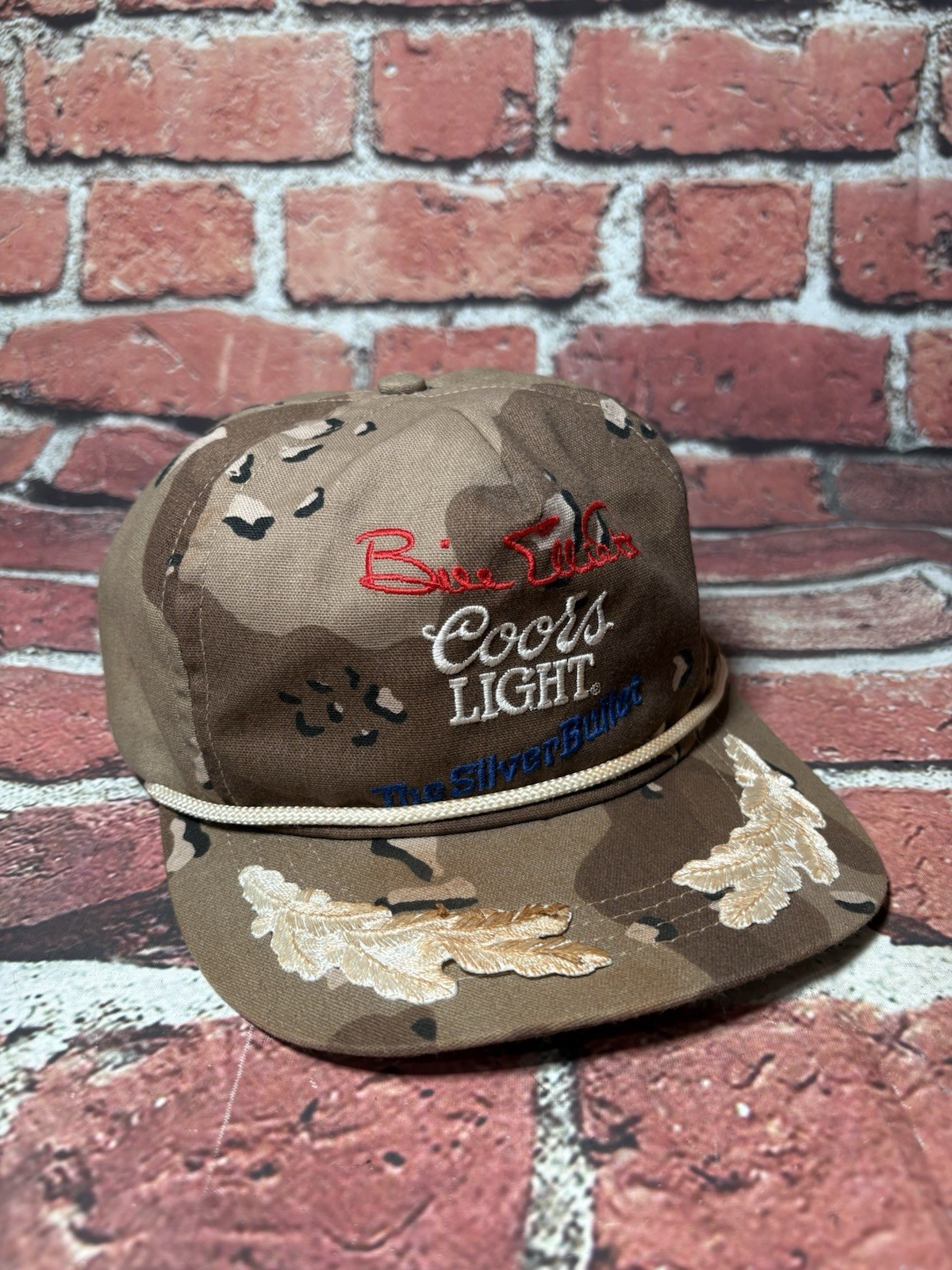 Vintage Coors Light Brown Snapback Rope Hat Adjustable Beer Cap