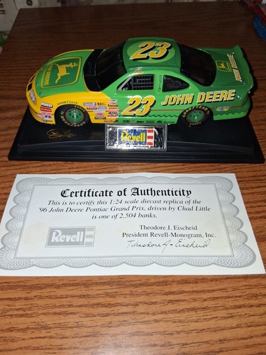 1996 Grand Prix John Deere Bank REVELL 1/24 SIGNED Chad Little Nascar diecast