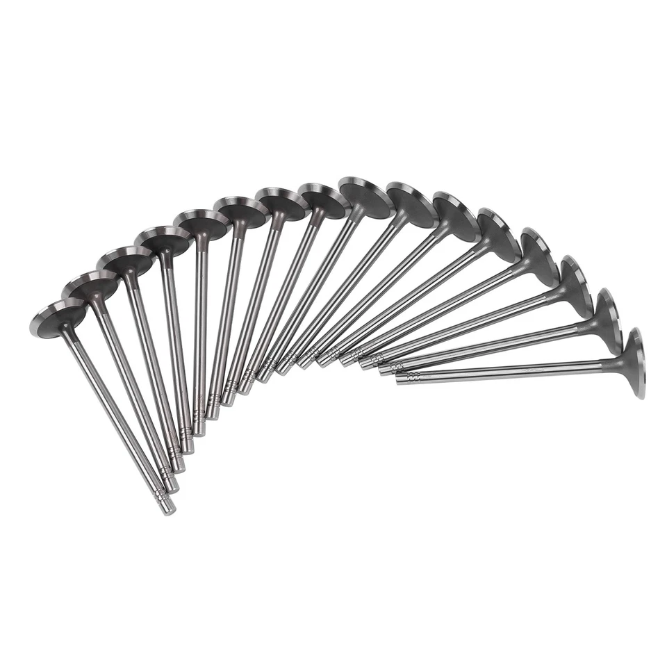 16x Valvola Aspirazione+Scarico per Opel Astra G H J Corsa C D Meriva B 1.2 1.4 - Immagine 2 di 4