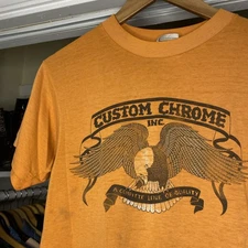 Vtg 80’s Custom Chrome Motorcycle Shop Tshirt 