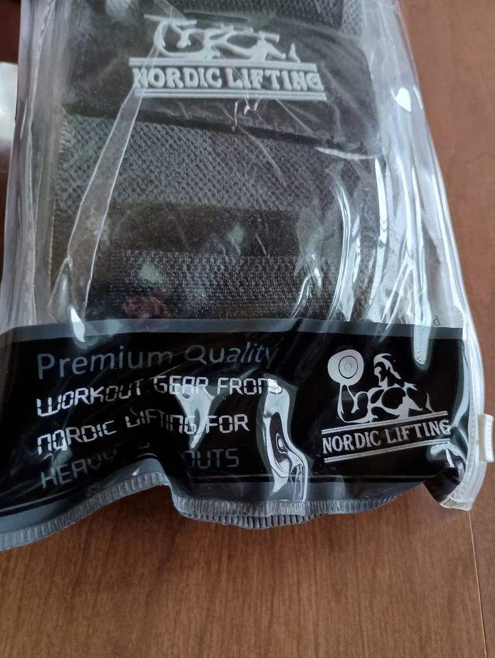 Muñequeras de entrenamiento Nordic Lifting calidad premium negras camufladas grises Foto 3 de 4