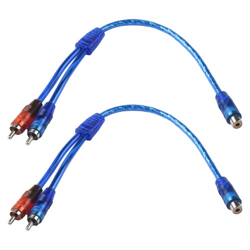 2X 12 Inch Males To Female Splitters Y Adapter Cable For Car Or Home Audio - Photo 11/12