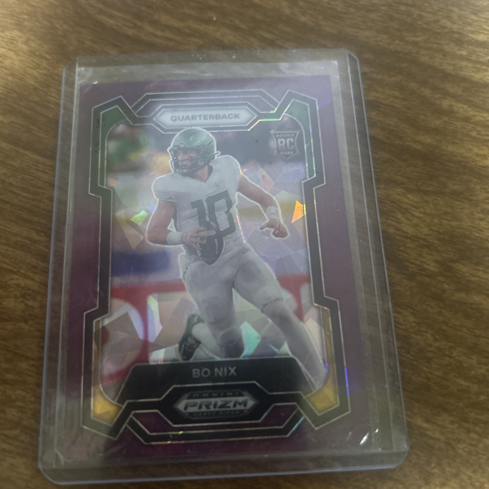 2024 Panini Prizm Draft Picks - Bo Nix #105 Purple Ice Prizm /149 (RC)