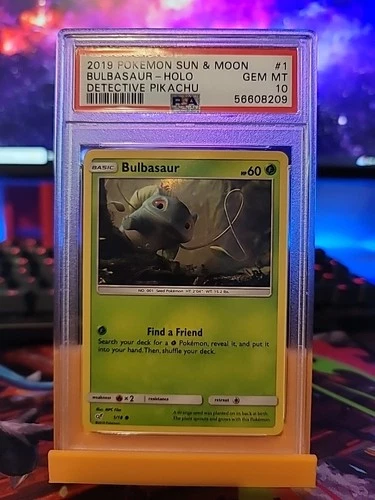 2019 Pokemon Sun & Moon Detective Pikachu #1 Bulbasaur-Holo PSA 10