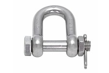 STAINLESS FORGED D SHACKLE WITH BOLT, 5/16" 316 SS