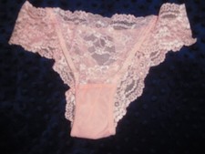 NWOT Vintage 2008 Victoria's Secret Pink Stretch Lace Tanga Panties M