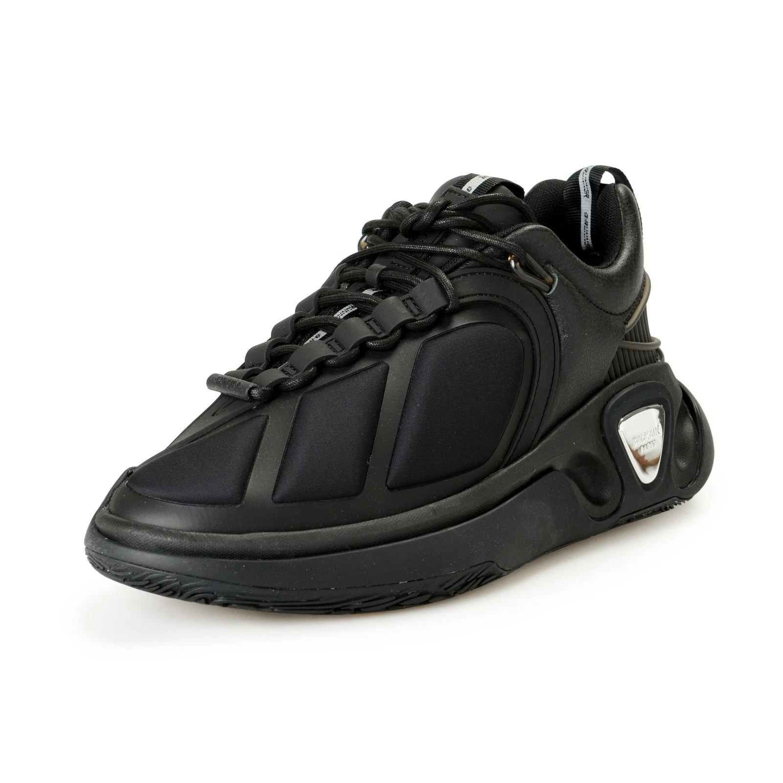Balmain — Balmain Men's "B Runner" Canvas & Leather Athletic Sneakers Shoes US 10 EUR 43