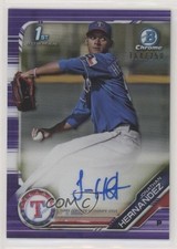 2019 Bowman Chrome Prospect Purple Refractor 164/250 Jonathan Hernandez Auto 7i2