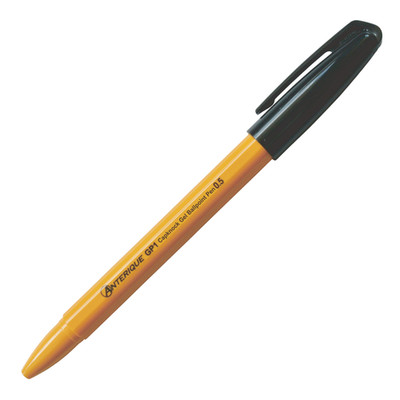 Anterique Knock GP1 Gel Ink Ballpoint Pen [Quick Drying]: 5-1/2 in. (Black) *ext
