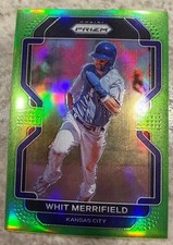 2022 Panini Prizm - Tier II Whit Merrifield #136 Lime Green Prizm #'d 43 of 125