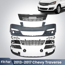Front Bumper Cover Assembly Grille Kit Grill For 2013-2017 Chevy Traverse Lt