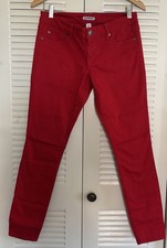 Express Low Rise Skinny Jeans Size 8 Red Women's Stretch Denim