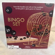 Professor PUZZLE Cage Bingo Set Gold Cage New in Box