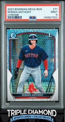 2023 Bowman Mega Box Chrome 1st Roman Anthony Mojo Refractor PSA 9 BNB26