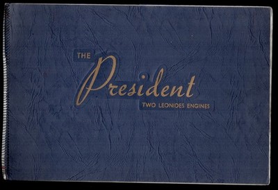 BROSCHÜRE. THE PRESIDENT ZWEI LEONIDEN MOTORFLUGZEUGE. LUTON AIRPORT 1957