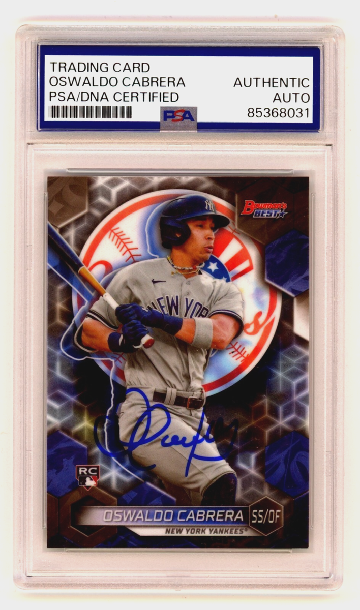 Oswaldo Cabrera 2023 Bowman's Best #53 Signed Rookie RC PSA Auth