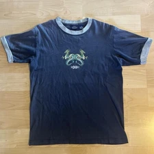 Vintage Y2K Sonoma Dragon Jnco Style Ringer Graphic Tee Shirt Men’s XL