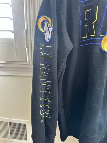 NFL Team Apparel Los Angeles Rams Sweatshirt Embroidered LA RAMS FTBL LIMTED - Picture 5 of 7
