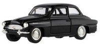 Welly Skoda Octavia Schwarz MaßStab 1:34 1:39 4,5 Zoll Diecast Auto In Box