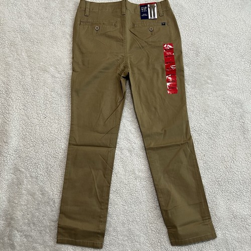 Gap Youth Twill Pants Size Medium Khaki Stretchable - Picture 3 of 12