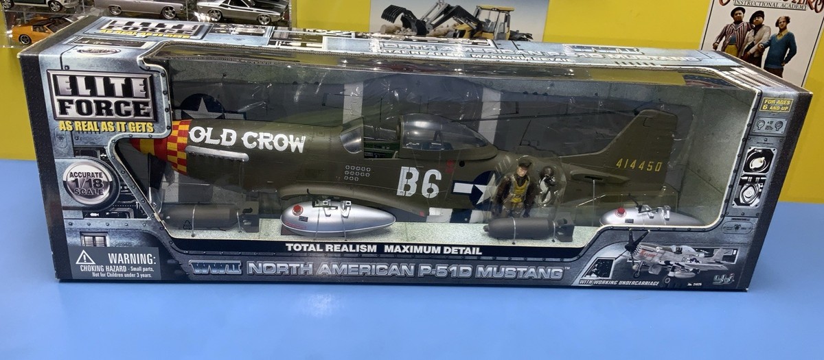 【新品未使用品】ELITE FORCE P-51Dマスタング 1/18 Elite Force WWII North American P-51d Mustang Old Crow Aircraft