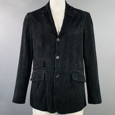 POLO by RALPH LAUREN Size L Black Suede Shirt Jacket