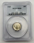 1945-P Mercury Dime 10C PCGS MS66 Silver US Coin RICH, DEEP Luster