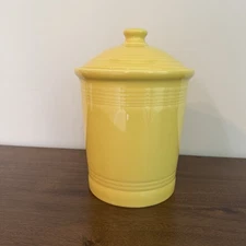 FIESTAWARE FIESTA MEDIUM CANISTER CROCK  Yellow 10" Height