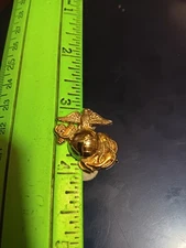 Hat / Lapel Pin- Silver And Brass Colored Eagle Globe And Anchor EGA (25-1381)