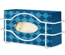 Stock Your Home (White Metal Single Gloves Dispenser, Tissue Box Shelf