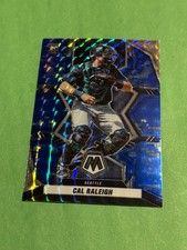 2022 Panini Mosaic - Cal Raleigh #242 Blue Camo Mosaic Prizm RC