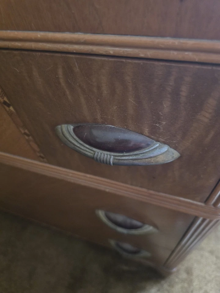 JUEGO DE DORMITORIO VINTAGE ART DECO 3 PIEZAS Foto 3 de 4