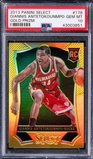 2013 Giannis Antetokounmpo Select Gold /10 PSA 10. RC Rookie Pop 2 Bucks