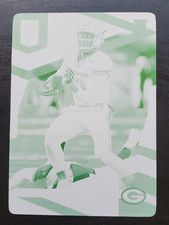 2020 Panini Donruss Elite Jordan Love Rookie Yellow Printing Plate 1/1 Packers
