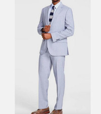 Nautica Men's Stretch Suit Pants, Blue, W43