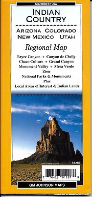 Map of Indian Country / Four Corners (AZ, CO, NM, UT), by GMJ Maps