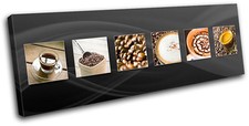 Coffee Tea Esspresso Food Kitchen CANVAS WALL ART Picture Print VA