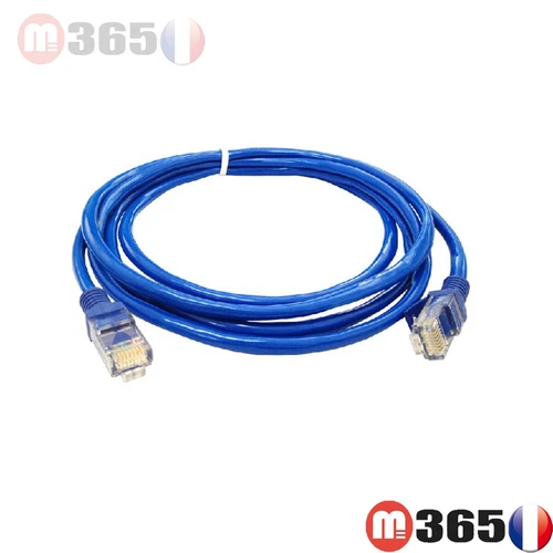 CABLE CORDON RJ45 RESEAU Etherne INTERNET LAN 0,5m 1m 2m