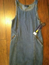 Original TY Wear Denim Vintage Dress Ladies Size 8 New w/ Tags 37" Length NWT