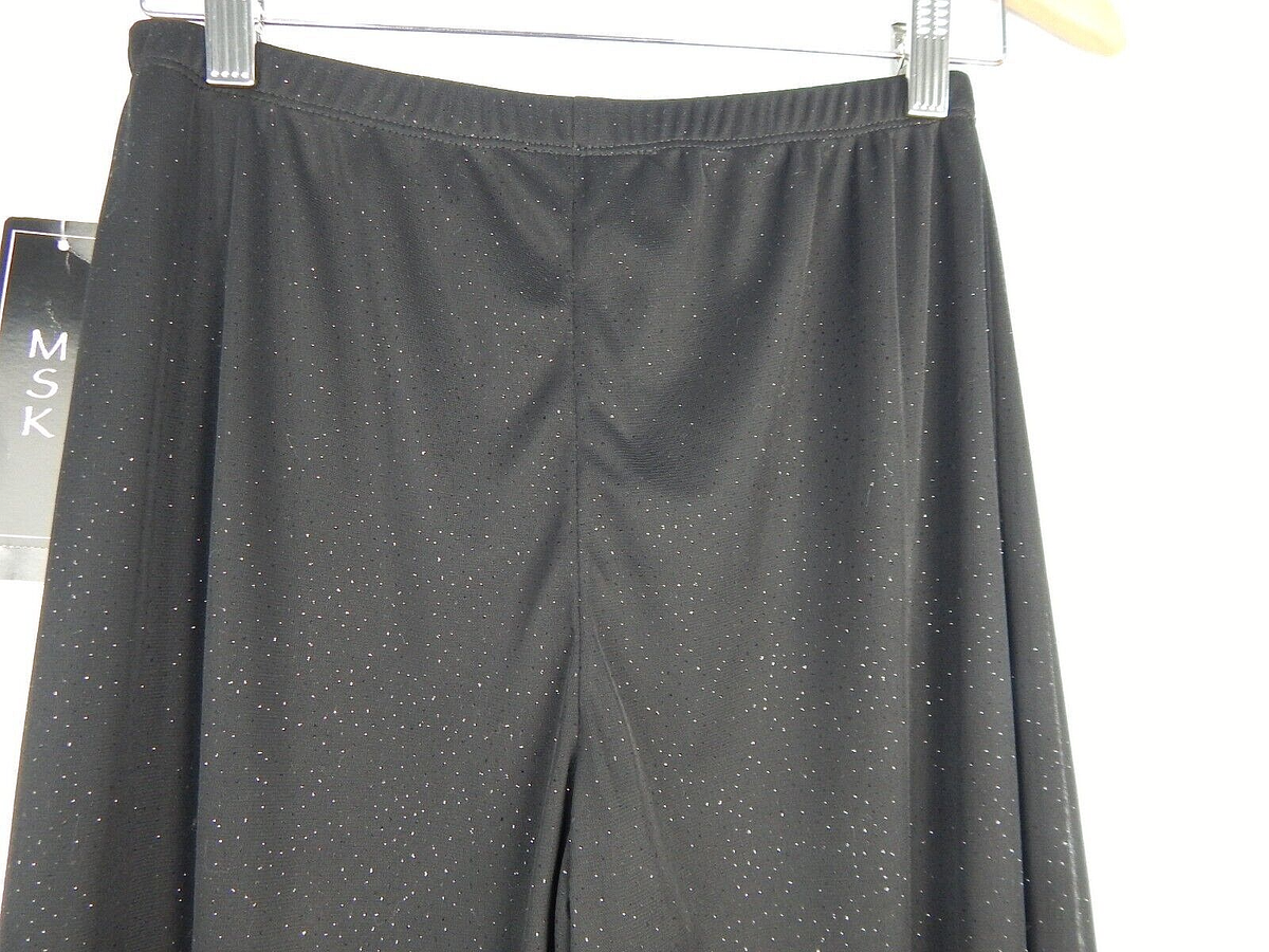 New w Tag MSK Black Mesh Sequin Wide Leg Dress Pants | eBay