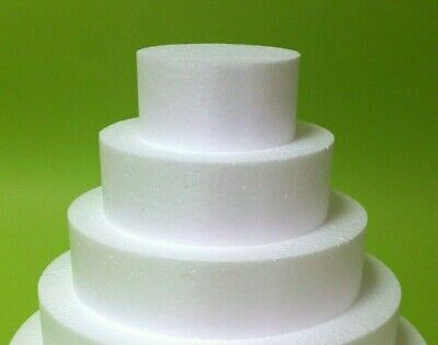 Torte 2-stöckig/2-Set Ø 20/15 x 8cm Dummy Hochzeitstorte Verlobung Cake Styropor