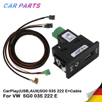 Kabelsatz Buchse Discover Media MIB2 USB AUX Carplay 5G0035222E Navi für VW Golf